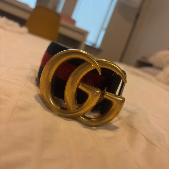 Gucci Men's Blue and Red Belt - Picture 3 of 4